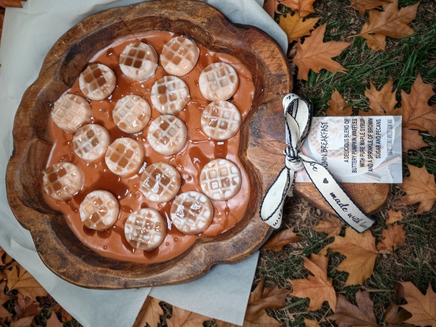 FALL WOODEN BOWL CANDLE