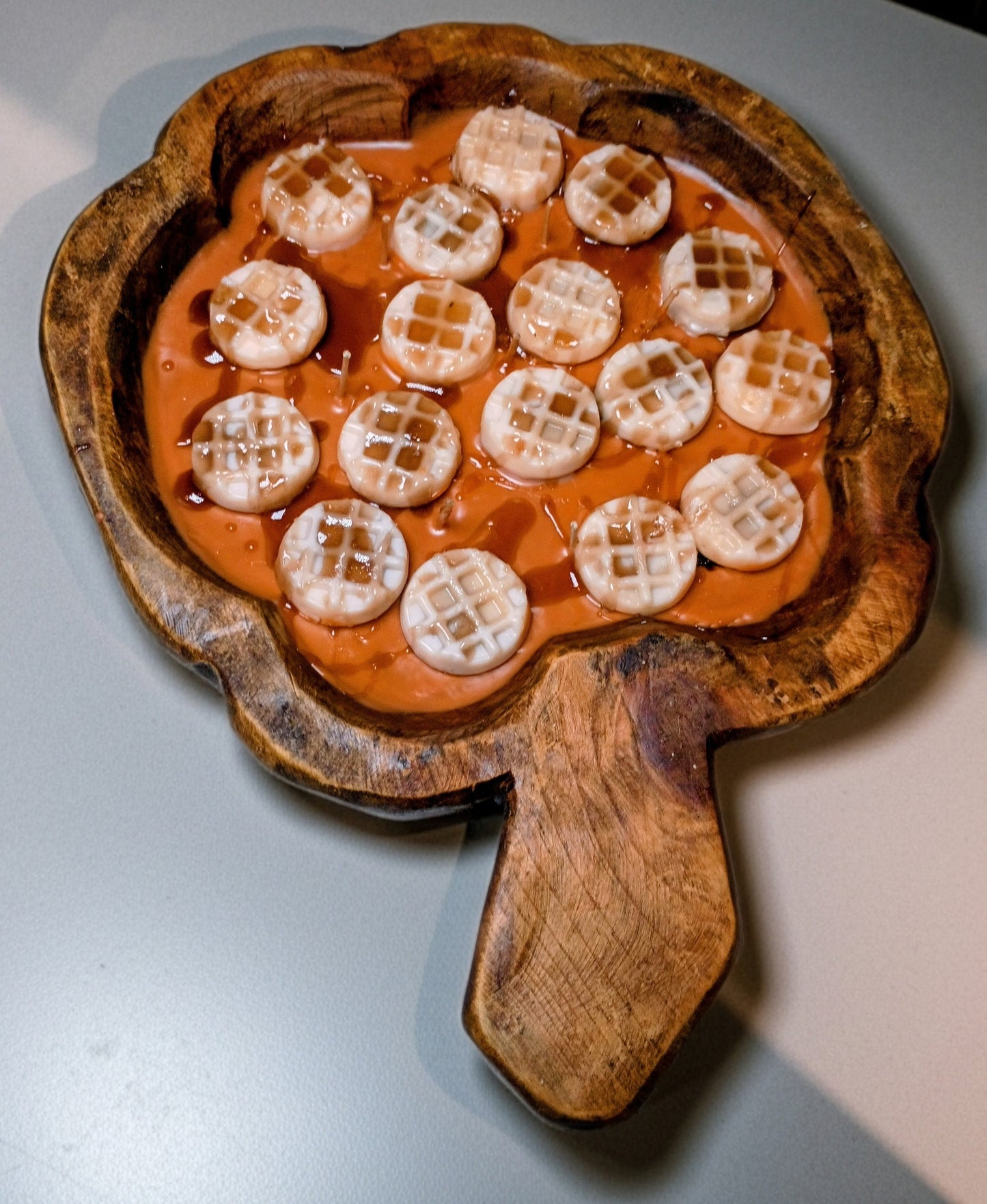 FALL WOODEN BOWL CANDLE
